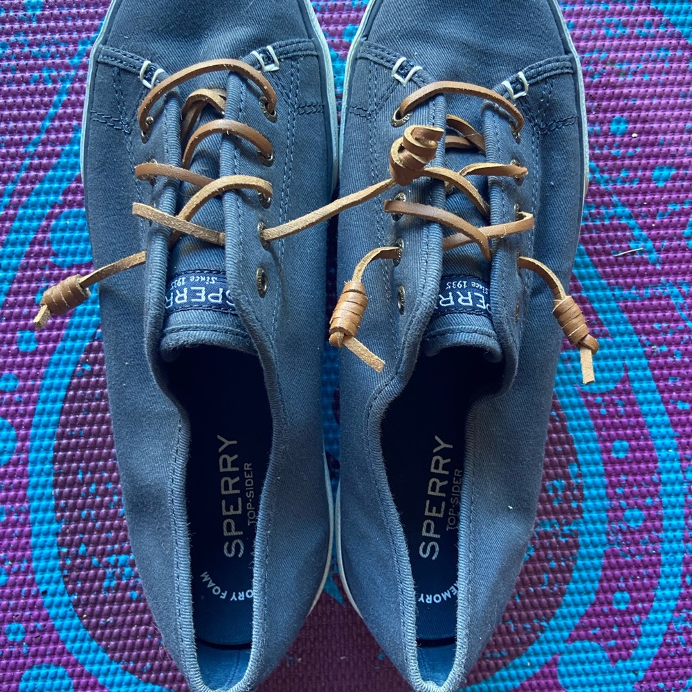Sperry Men's Dark Gray Canvas Boat Shoes